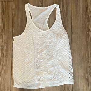 Mudd White Lace Tank Top